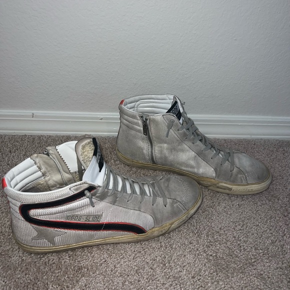 Golden Goose Slide in White Mesh with White Star size US 11.5 - Picture 6 of 6